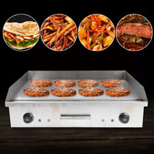 Electric Countertop Griddle Flat Restaurant Bbq Griddle Grill Commercial 4400w