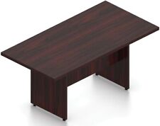 8 Ft Contemporary Rectangular Conference Room Table In American Mahogany Finish