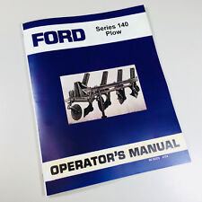 Ford Series 140 Plow Operators Owners Manual