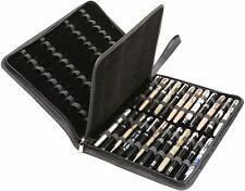 Fountain Pen Case Carry 48 Handle Pu Leather Organizer Storage Display Tray New