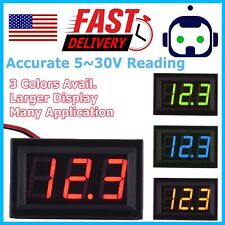 Led 12v 24v Digital Display Voltmeter Car Motorcycle Voltage Gauge Panel Meter