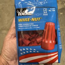 Bag Of 100 Ideal 76b Red Wire-nut Wire Connectors