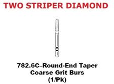 Premier Dental Two Striper Diamond 782.6cround-end Taper Coarse Grit Burs 1 Pk