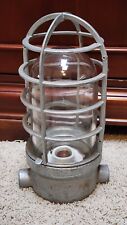 Vintage Crouse Hinds Vc 1200 Explosion Proof Lighting Fixture With Cage Glass