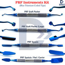 Dental Prf Instruments Kit Implant Surgery Blue Titanium Bone Spoon Graft Packer