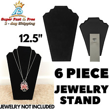 Black Velvet Neck Form Necklace Display Jewelry Easel Stand Bracelet Organizer