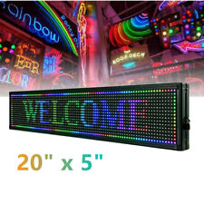 20 X 5 Full Color Led Display Sign Programmable Scrolling Message Semi-outdoor