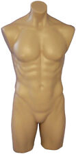 Adult Mens Plastic Fleshtone Torso Mannequin Body Display Form With Thighs