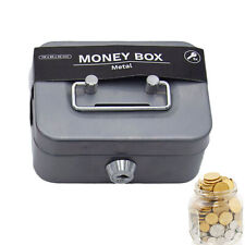 4.5locking Cash Box Money Mini Metal Lock Security Safe Money Bank Coin Storage