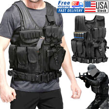 Usa Tactical Vest Military Gun Holder Molle Police Airsoft Combat Assault Gear