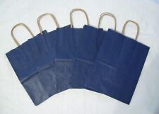 Paper Party Gift Bags With Handles - Navy Blue - Lot Of 5