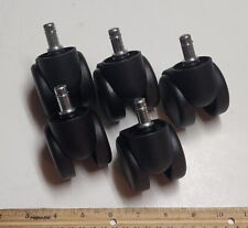 Caster Wheels 2 Poly Swivel Stem Furniture Dual Wheel Replacement Set Of 5.