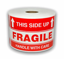 Fragile This Side Up Shipping Warning Stack Stickers 3x5 100 Labels