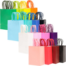 Qiqee 32-packs Paper Bags With Handles Bulk 7.6x4.75x10.5 Medium Gift Bags 16