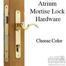 Atrium Door Hardware Lever Style Mortise Lock Keyed Thumb Turn Polished Brass