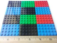 Lego 4 X 6 Base Plate Black Green Red Blue Lot Of 12 Plates 4x6 Part 3032