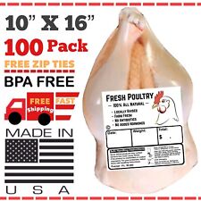 Poultry Shrink Bags 10 X 16 Free Zip Ties Freezer Safe Made In The Usa