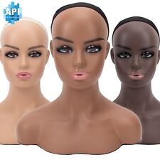 16 Realistic Mannequin Wig Head Manikin Shoulder Bust Stand Display Hair 487-s