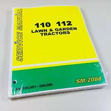 Service Manual For John Deere 110 112 Lawn Garden Tractor 100001-250000 Shop