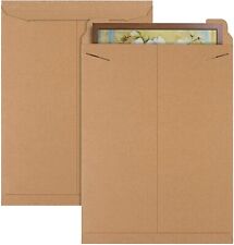 5-10 Kraft Rigid Paperboard Tab-lock Photo Mailer Stay Flat Large Size