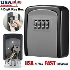 4 Digit Combination Key Safe Lock Box Wall Mount Security Storage Case Organizer