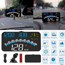 Car Digital Gps Speedometer Hud Head Up Display Gauge Overspeed Alarm Mph T