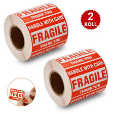 1000 Fragile Stickers 2x3 Fragile Label Sticker Handle With Care Mailing 2 Rolls