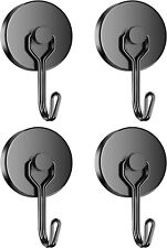 4 Pack 110 Lbs Magnetic Hooks - Heavy Duty Neodymium Magnet Hook - Key Holder