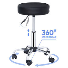 Hydraulic Rolling Stool Swivel Salon Chair Office Tattoo Adjustable Height Black