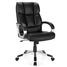 Costway Executive High Back Big Tall Leather Adjustable Computer Desk Chair