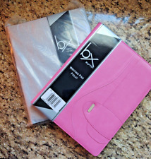 Buxton Portfolio Padfolio Writing Pad Faux Leather Set Of 2 Pink Silver Gray New