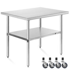 Stainless Steel Work Prep Table W Casters Nsf Commercial Restaurant Kitchen