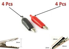 8 Pcs Alligator Clip Battery Clamp Test Probe Electrical Boot Black Red 35mm