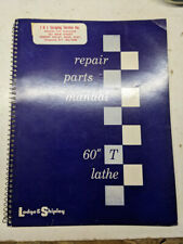 Lodge Shipley Lathes Repair Parts List Manual Catalog Model 60 T-lathe
