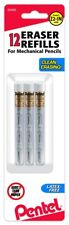 Pentel Refill Eraser For Mechanical Pencils 3 Tubes Per Pack 4 Erasers Per Tube