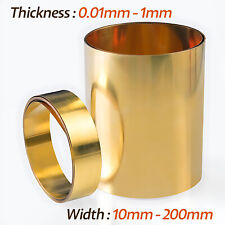 Brass Sheet Roll Metal Foil Plate 0.01-1.0mm Thick 10-400mm Width 1m Length
