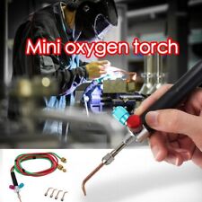 Mini Gas Little Torch Welding Soldering Tool Kit Oxygen Acetylene Gun W5 Tips