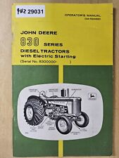 John Deere 830 Series Diesel Tractors Welectric Start Sn 8300000-up ...