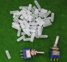 Xpt03w 100pcs 3.5mm Miniature White Toggle Switch Covers Rubber Caps