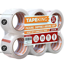 Tape King Clear Packing Tape 3 Inch Wide 2.7mil Thick - 60 Yards Per Refill Roll