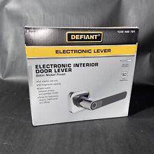 Defiant Satin Nickel Electronic Lever Door Lock Wbiometric Fingerprint Deadbolt
