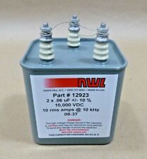 Nwl Snow Hill Capacitor 2 X .06 Uf - 10 10000 Vdc - 10 Rms Amps 10 Khz