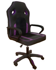 Ergonomic Gaming Chair Pu Leather Office Chair High Back Computer Chair Purple