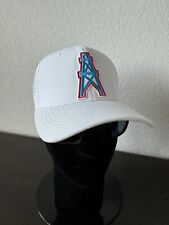 Houston Oilers Original Throwback Retro Logo White Snapback Trucker Hat Cap New
