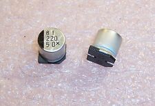 Qty 20 220uf 50v 105 Smd Electrolytic Capacitors Mxw-050221m10x10 Tecate