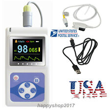 24h Finger Pulse Oximeter Sleep Spo2 Recorder Heart Rate Blood Oxygen Monitor Pc