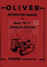 Oliver Oc-3 Oc Crawler Tractor Operators Service Manual