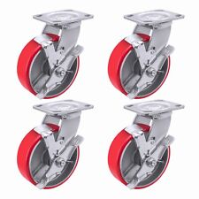 6x 2 Heavy Duty Casters - Polyurethane Caster With Capacity Up To 1250-5000 Lb