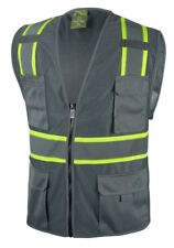 Grey Two Tones Safety Vest With Multi-pocket Tool