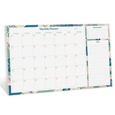 Monthly Planner Desk Pad Undated Planner Calendar With 52 Tearaway Floral
